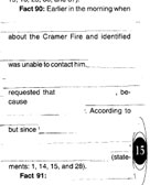 Cramer Fire report fact 90, January, 2004