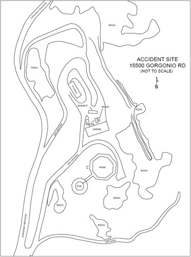 Esperanza Fire, accident site, 15500 Gorgonio Road