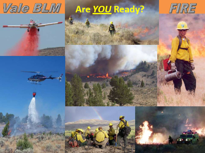 BLM Firefighters Wanted! Vale District Bureau of Land Management- Vale, OR  Engine Crew, Helicopter Crew, Dispatchers, Hotshots.  For more information and to fill out an application log on to: www.usajobs.gov